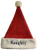 Hometown Holidays 28703 Naughty/Nice Santa Hat, Faux Fur, Red/White  36 Pack