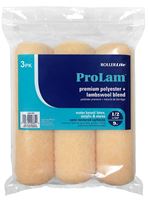 RollerLite ProLam 9KL050-3PK Roller Cover, 1/2 in Thick Nap, 9 in L, Acrylic/Lambswool/Polyester Cover, Orange  