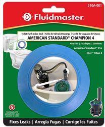 FLUIDMASTER 510A-001-P10 Toilet Flush Valve Seal, 2.75 in ID x 4.3 in OD Dia, Rubber, Blue