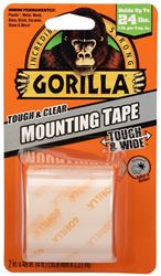 Gorilla 104671 Mounting Tape, 48 in L, 2 in W, Clear  4 Pack