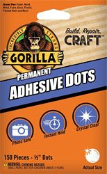 Gorilla 104905 Adhesive Dot, Solid, Neutral, Transparent  8 Pack