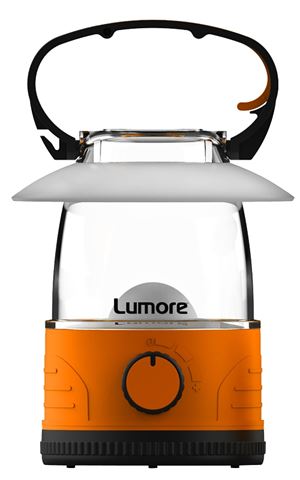 Nebo Lumore Series LUM-LTN-0010 Camping Lantern, AA Battery, LED Lamp, 50 Lumens, 120 hr Max Runtime, Black/Orange