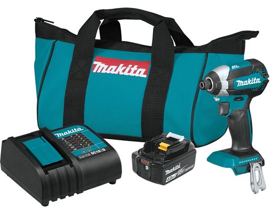 Makita LXT XDT13SM1 Cordless Impact Driver, Battery Included, 18 V, 4 Ah, 1/4 in Drive, Hex Drive, 0 to 3600 ipm