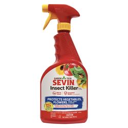 Sevin 100547232 Ready-to-Use Insect Killer, Liquid, Spray Application, Garden, 1 qt Bottle