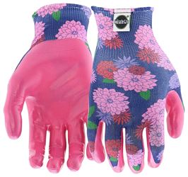 Miracle-Gro MG37126-W-ML-3P Breathable Garden Gloves, Womens, M/L, Knit Cuff, Nitrile Coating, Polyester Glove
