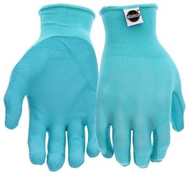 Miracle-Gro MG37164-W-ML Breathable, Lightweight Grip Gloves, Womens, M/L, Elastic Knit Cuff, Polyurethane Coating