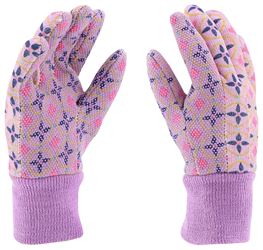Miracle-Gro MG65757-Y Youth Garden Gloves, Knit Cuff, Cotton/Polyester/PVC, Multi-Color