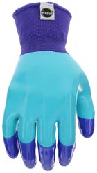 Miracle-Gro MG30855-W-SM Breathable Garden Gloves, Womens, S/M, Latex Coating, Rubber Glove, Blue