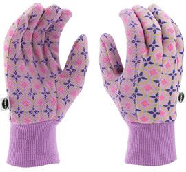 Miracle-Gro MG65757-W-ML Garden Gloves, Womens, M/L, Knit Cuff, Cotton/Polyester, Multi-Color