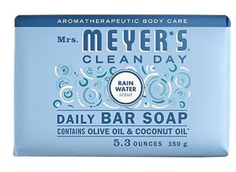 Mrs. Meyers 14165 Bar Soap, Solid, Rain Water, 5.3 oz 