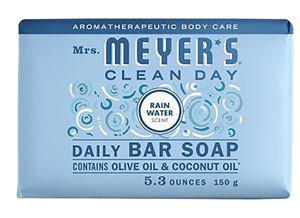 Mrs. Meyer's 324082 Bar Soap, Solid, Rain Water, 5.3 oz