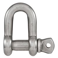 National Hardware N100-357 D-Shackle, 1/2 in, 4000 lb Working Load, 316 Grade, Stainless Steel, 1-1/2 in L Inside