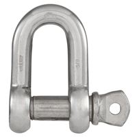 National Hardware N100-358 D-Shackle, 5/8 in, 5000 lb Working Load, 316 Grade, Stainless Steel, 1-31/32 in L Inside