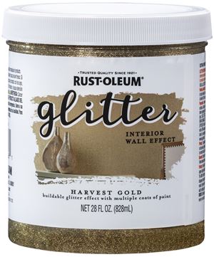 Specialty 360218 Textured Glitter Paint, Harvest Gold, 28 fl-oz, Can