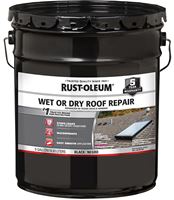 RUST-OLEUM 301990 Cement Roof Repair, Black, Liquid, 4.75 gal