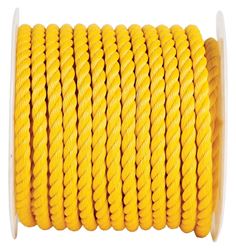 Koch 5002045 Rope, 5/8 in Dia, 140 ft L, 5/8 in, 700 lb Working Load, Polypropylene, Yellow 