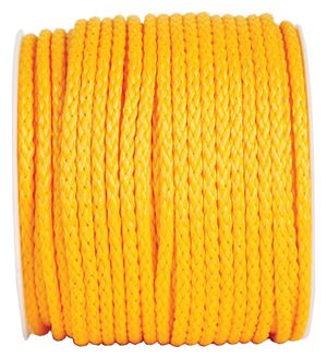 Koch 5061045 Rope, 5/16 in Dia, 600 ft L, Polypropylene, Yellow