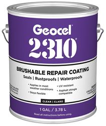 Geocel 2310 Series GC65300 Brushable Repair Coating, Liquid, Crystal Clear, 1 gal, Can  4 Pack