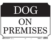 HY-KO 20331 Signs, DOG ON PREMISES, Plastic, 10 x 14 in Dimensions  5 Pack