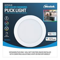 Westek PIP-RGB-A WiFi Motion and RF Remote Controlled Puck Light, 120 V, 3.5 W, 3-Lamp, LED Lamp, 300 Lumens