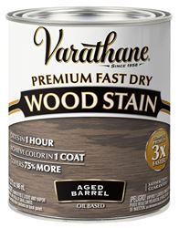 VARATHANE 357179 Fast Dry Wood Stain, Aged Barrel, Liquid, 1 qt