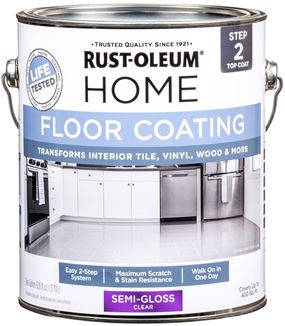 Rust-Oleum 358584 Concrete Floor Coating, Semi-Gloss, 1 gal