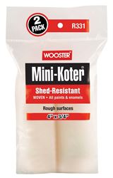 WOOSTER MINI-KOTER R331-4 Mini-Roller Cover, 3/4 in Thick Nap, 4 in L, Fabric Cover