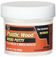 Plastic Wood 7079821245 Wood Putty, Solid, Mild, Pleasant, White, 3.7 oz Tub  6 Pack