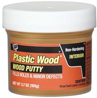 Plastic Wood 7079821276 Wood Putty, Solid, Mild, Pleasant, Natural Oak, 3.7 oz Tub  6 Pack