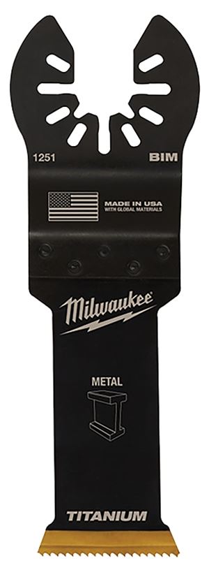 Milwaukee 49-25-1259 Blade, 1-1/8 in, 1-5/8 in D Cutting, HSS/Titanium, 10/PK