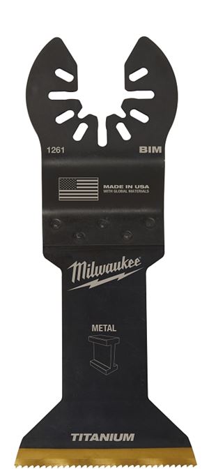 Milwaukee 49-25-1261 Blade, 1-3/4 in, 1-5/8 in D Cutting, HSS/Titanium, 1/PK