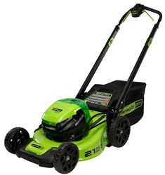Greenworks 2533302 Cordless Push Lawn Mower, Battery Included, 2.5 Ah, 80 V, Lithium-Ion, 50 min Battery Run