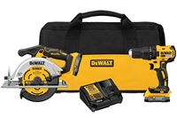 DeWALT DCK239E2 Combination Tool Kit, Battery Included, 20 V, 2-Tool, Lithium-Ion Battery