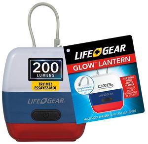 Life+Gear Glow Mini Series 41-3879 Multi-Function Lantern, Alkaline Battery, Clear