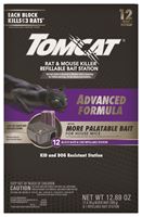 Tomcat 0372705 Rat and Mouse Killer Refillable Bait Station, 3 Rats Bait, Purple/Violet
