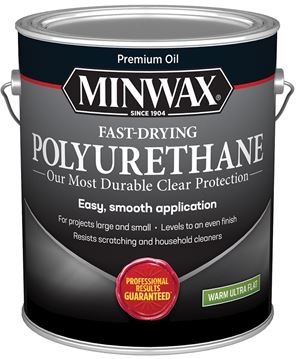 Minwax 710270000 Fast-Drying Polyurethane, Ultra Flat, Clear, 1 gal, Pack of 2