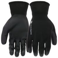 John Deere JD37214-L-5P Breathable Work Gloves, Mens, L, Elastic Knit Cuff, Polyurethane Coating, Polyester Glove
