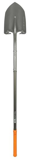FISKARS 397900-1001 Pro Digging Shovel, Steel Blade, Aluminum Handle, Soft Grip Handle, 60 in L Handle