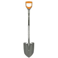 FISKARS 397960-1001 Pro Digging Shovel, Steel Blade, Aluminum Handle, D-Handle, Soft Grip Handle, 44 in L Handle