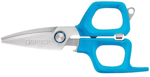 GERBER 31-003553 Neat Freak Line Cutter Scissors, 6.1 in OAL, Ergonomic Handle, Blue Handle