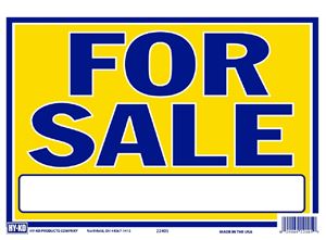 Hy-Ko 22405 Neon Sign, FOR SALE, Blue Legend, Yellow Background, Plastic, 9 in H x 13 in W Dimensions, Pack of 10