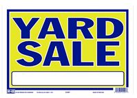 HY-KO 22407 Neon Sign, YARD SALE, Blue Legend, Yellow Background, Plastic, 9 in H x 13 in W Dimensions  10 Pack
