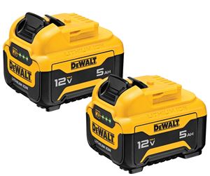 DeWALT DCB126-2 Battery Pack, 12 V Battery, 5 Ah