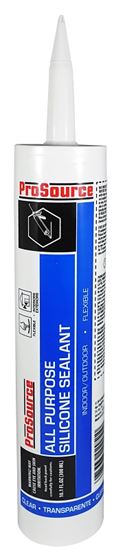 ProSource 68510 All Purpose Silicone Sealant, Clear, 10.1 oz Cartridge