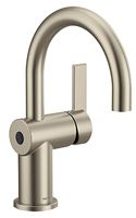 Moen Cia Series 6221EWBN Bathroom Faucet, 1.2 gpm, 1-Faucet Handle, Metal, Brushed Nickel, Lever Handle, High-Arc Spout