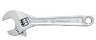 Crescent AC24VS Adjustable Wrench, 4 in OAL, 1/2 in Jaw, Steel, Chrome