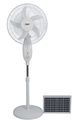 PowerZone F-68 Rechargeable Oscillating Fan, 16 in Dia Blade, 5-Blade, White