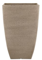 Southern Patio HDR-091646 Newland Planter, Square, Plastic/Resin, White, Stone Aesthetic