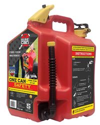 SUREcan SUR5SFG2 Safety Can, 5 gal Capacity, HDPE, Red
