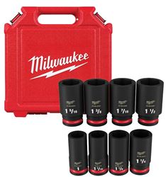 Milwaukee SHOCKWAVE Impact Duty Series 49-66-7018 Socket Set, Steel, Specifications: 3/4 in Drive